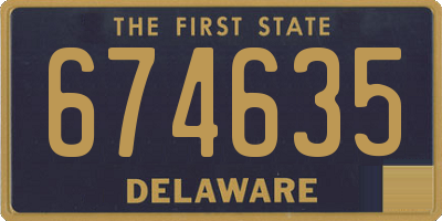 DE license plate 674635