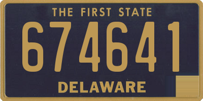 DE license plate 674641