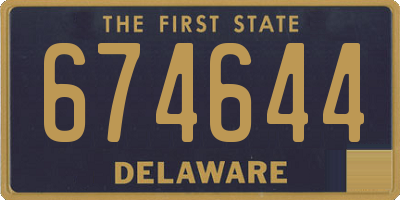 DE license plate 674644