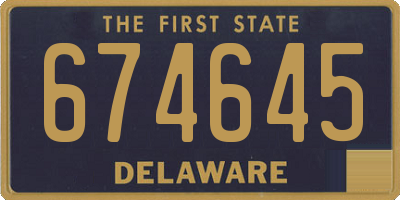 DE license plate 674645