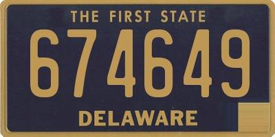 DE license plate 674649