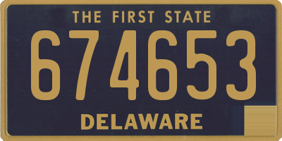DE license plate 674653