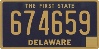 DE license plate 674659