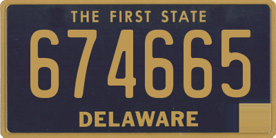 DE license plate 674665