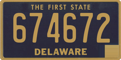 DE license plate 674672
