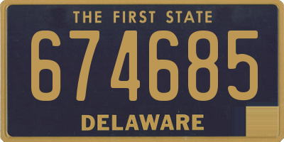 DE license plate 674685