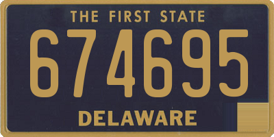 DE license plate 674695