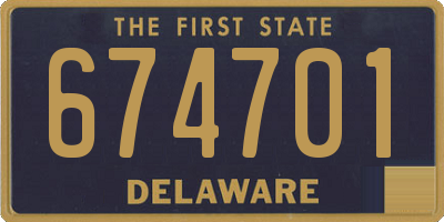 DE license plate 674701