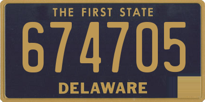 DE license plate 674705