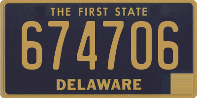 DE license plate 674706
