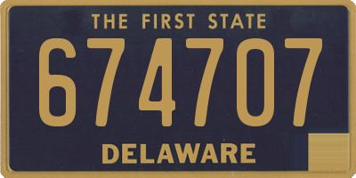 DE license plate 674707