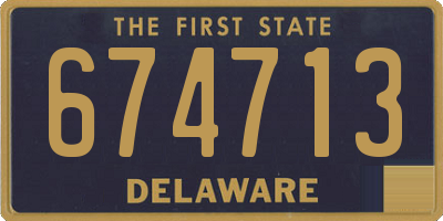 DE license plate 674713