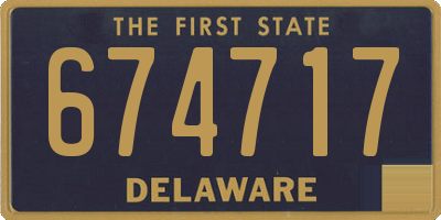 DE license plate 674717