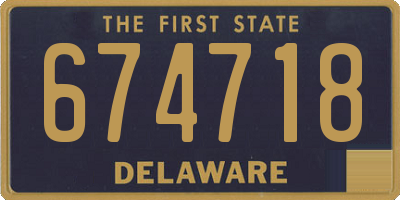 DE license plate 674718