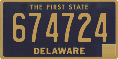 DE license plate 674724