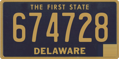DE license plate 674728
