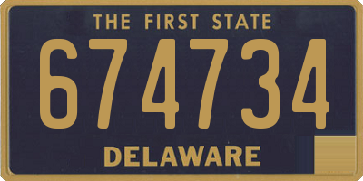 DE license plate 674734