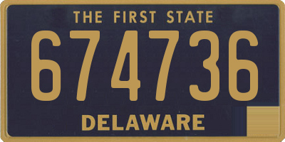 DE license plate 674736
