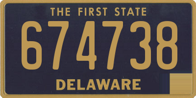 DE license plate 674738