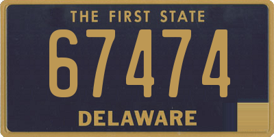 DE license plate 67474