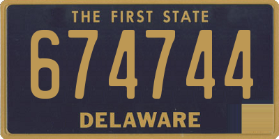 DE license plate 674744