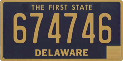 DE license plate 674746