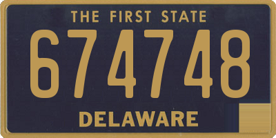 DE license plate 674748