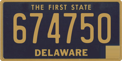 DE license plate 674750