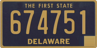 DE license plate 674751