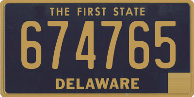 DE license plate 674765