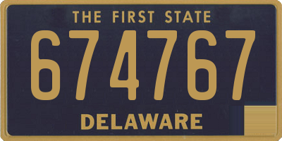 DE license plate 674767