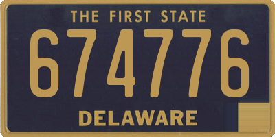 DE license plate 674776