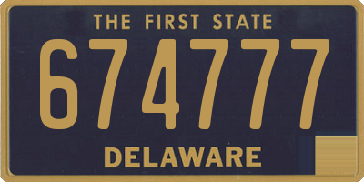 DE license plate 674777