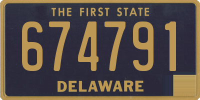 DE license plate 674791