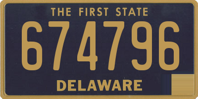 DE license plate 674796