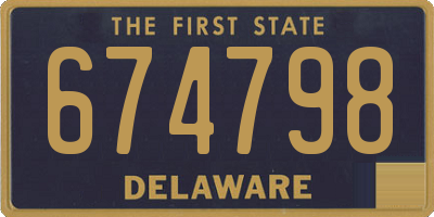 DE license plate 674798