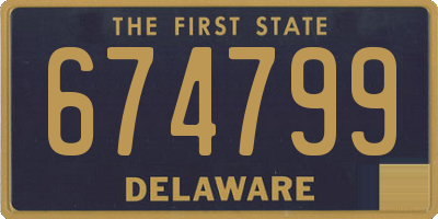 DE license plate 674799