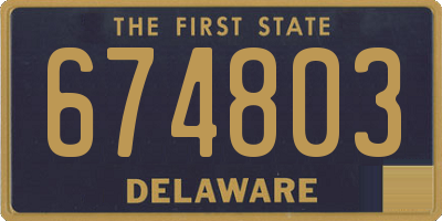 DE license plate 674803
