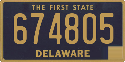 DE license plate 674805