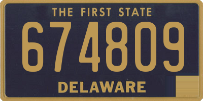 DE license plate 674809