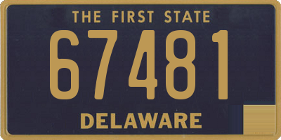 DE license plate 67481