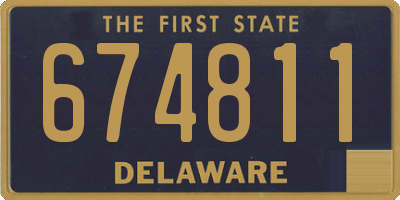 DE license plate 674811