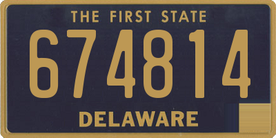 DE license plate 674814