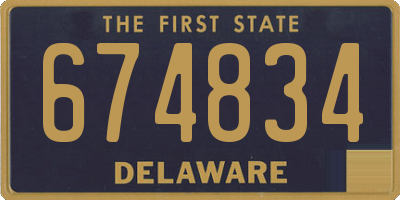 DE license plate 674834