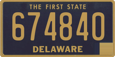 DE license plate 674840