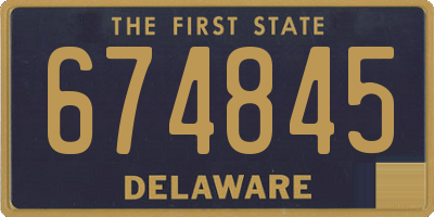 DE license plate 674845