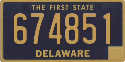 DE license plate 674851