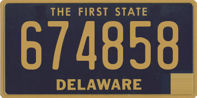 DE license plate 674858