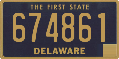DE license plate 674861