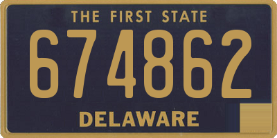 DE license plate 674862